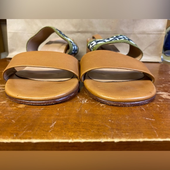 WOMENS FORTRESS OF INCA JACQUELYN Leather Heel Sandals Size 11 M Tan Green - Picture 5 of 8